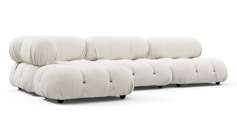 Bellini SeccionalWhite Boucle