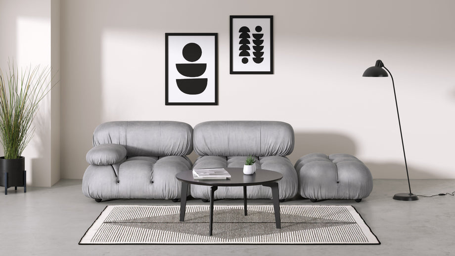 Sofá BelliniLight Gray Velvet