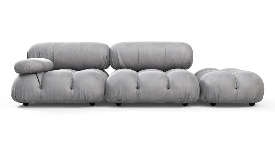 Sofá BelliniLight Gray Velvet