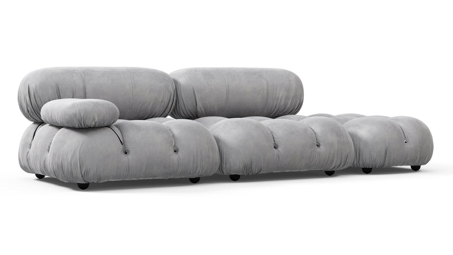 Sofá BelliniLight Gray Velvet