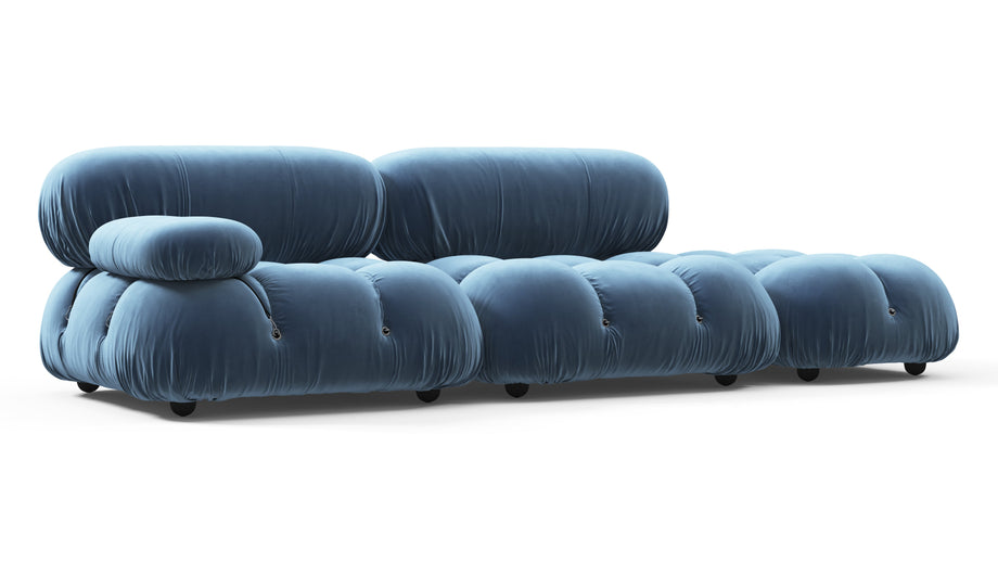 Sofá BelliniAegean Blue Velvet
