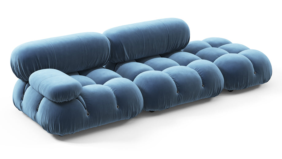 Sofá BelliniAegean Blue Velvet