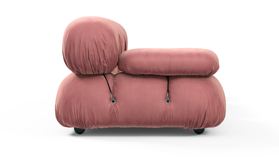 Sofá BelliniBlush Pink Velvet