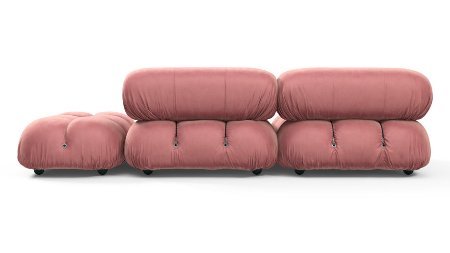 Sofá BelliniBlush Pink Velvet