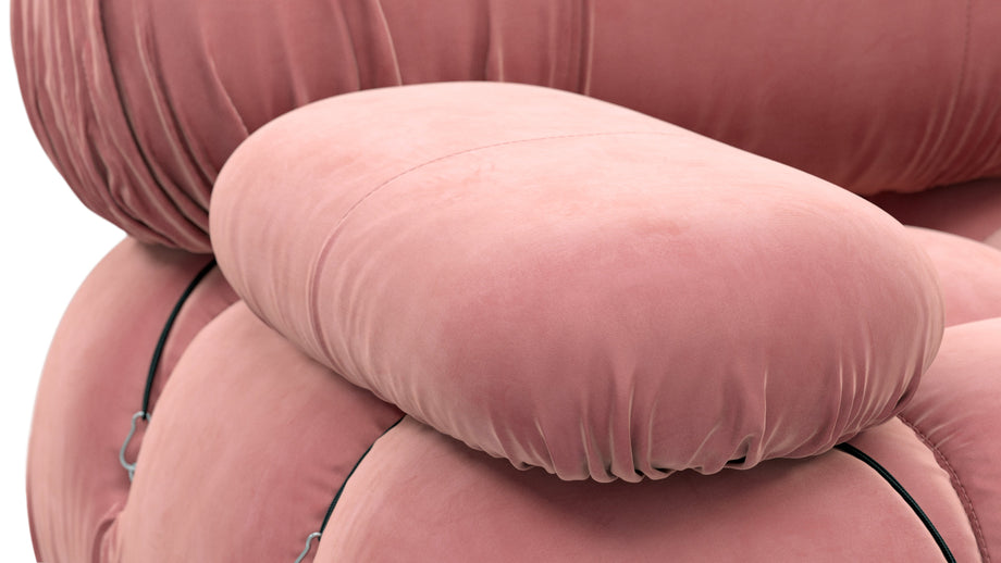 Sofá BelliniBlush Pink Velvet