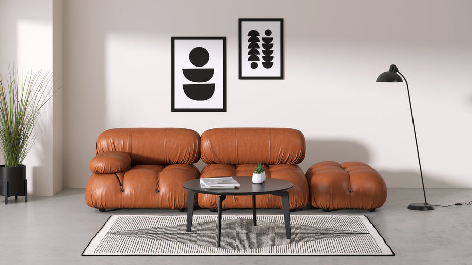 Sofá BelliniTan Premium Leather