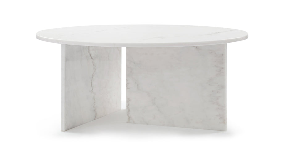 OliviaOlivia - Olivia Coffee Table, Round, White Marble