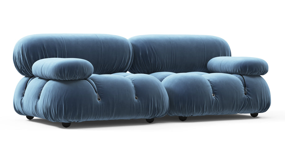 Sofá BelliniAegean Blue Velvet
