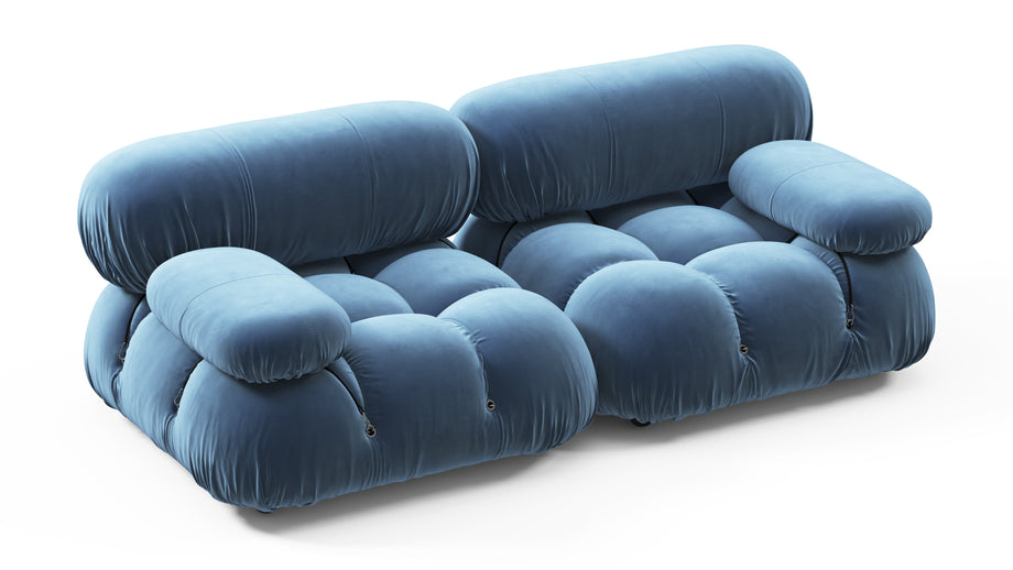 Sofá BelliniAegean Blue Velvet