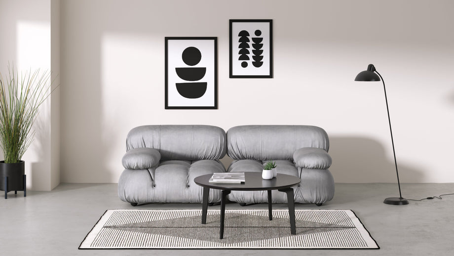 Sofá BelliniLight Gray Velvet