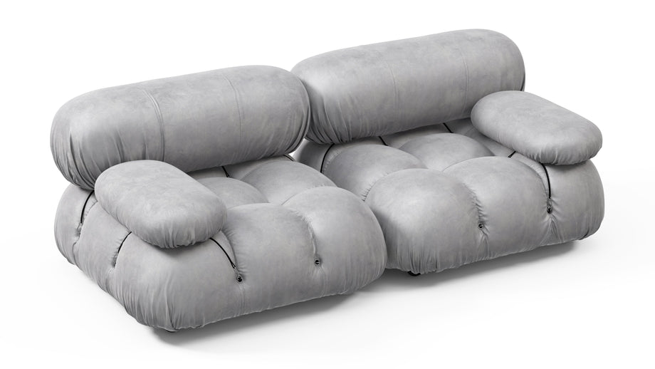 Sofá BelliniLight Gray Velvet