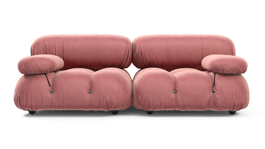 Sofá BelliniBlush Pink Velvet
