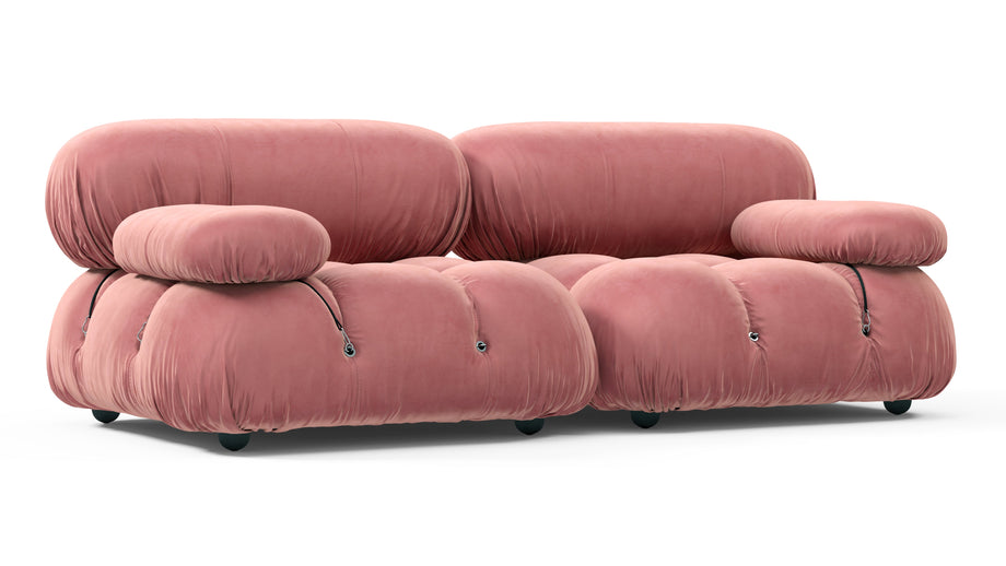 Sofá BelliniBlush Pink Velvet