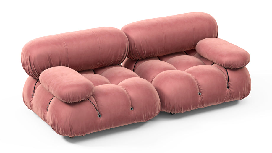 Sofá BelliniBlush Pink Velvet