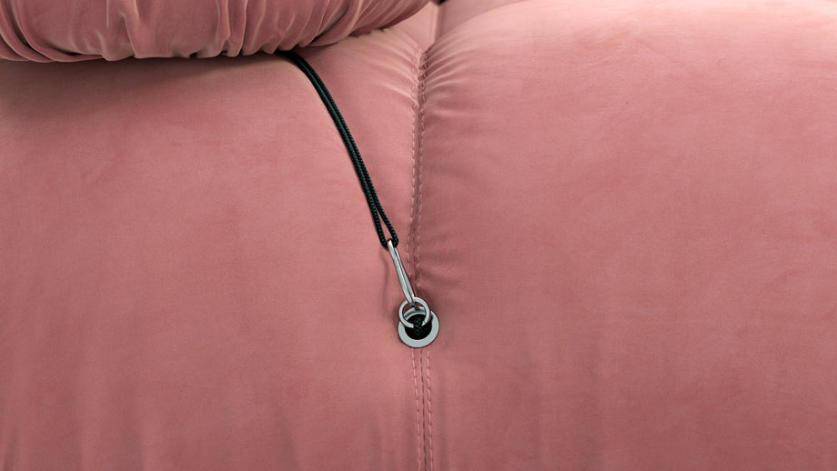 Sofá BelliniBlush Pink Velvet