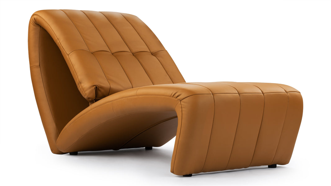 EtienneEtienne - Etienne Lounge Chair, Tan Vegan Leather