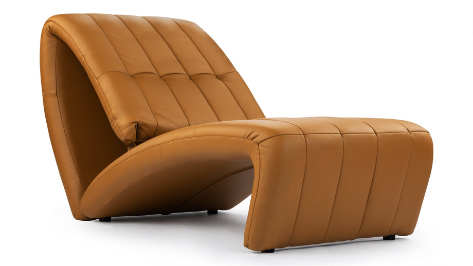 EtienneEtienne - Etienne Lounge Chair, Tan Vegan Leather