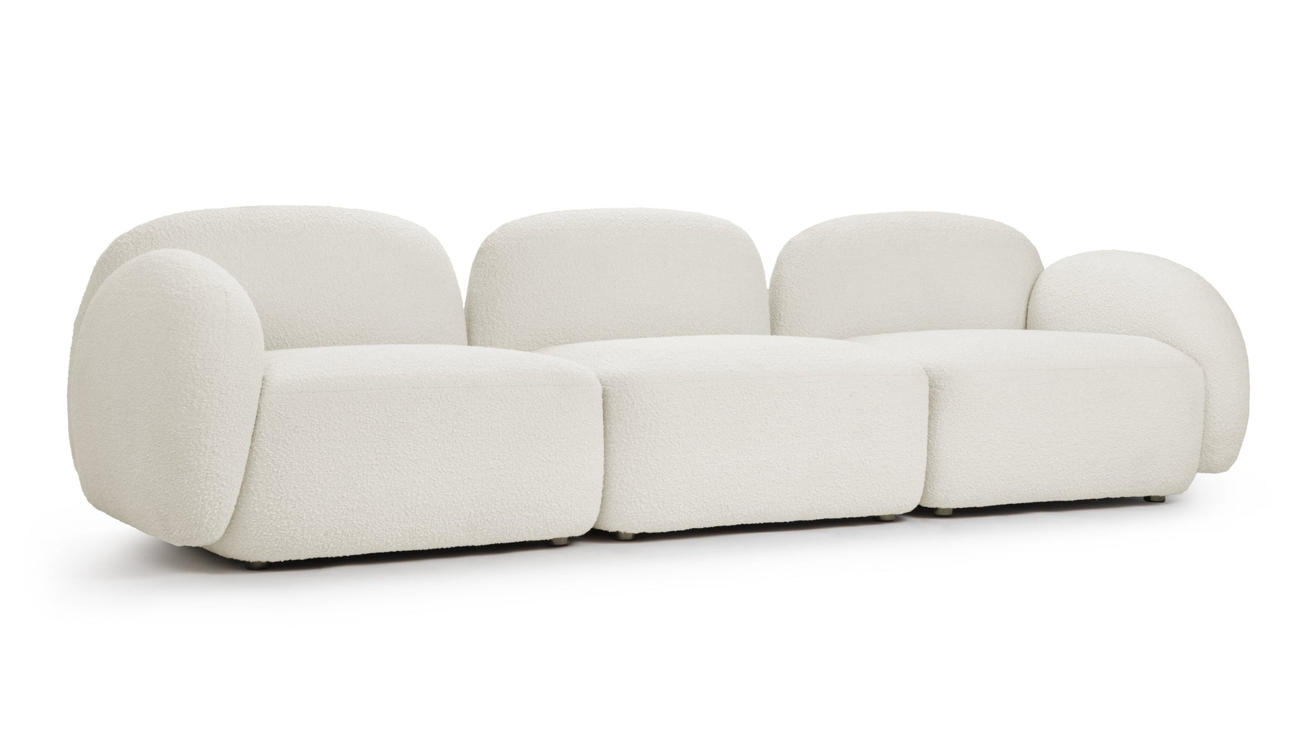 GigiGigi - Gigi Three Seater Sofa, White Boucle