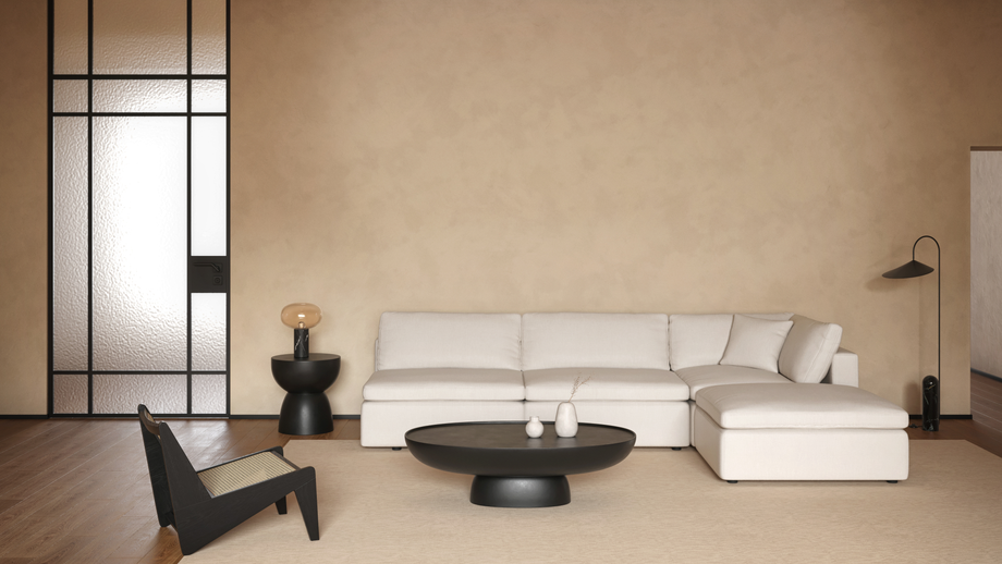 AuraAura - Aura Side Table, Black Concrete