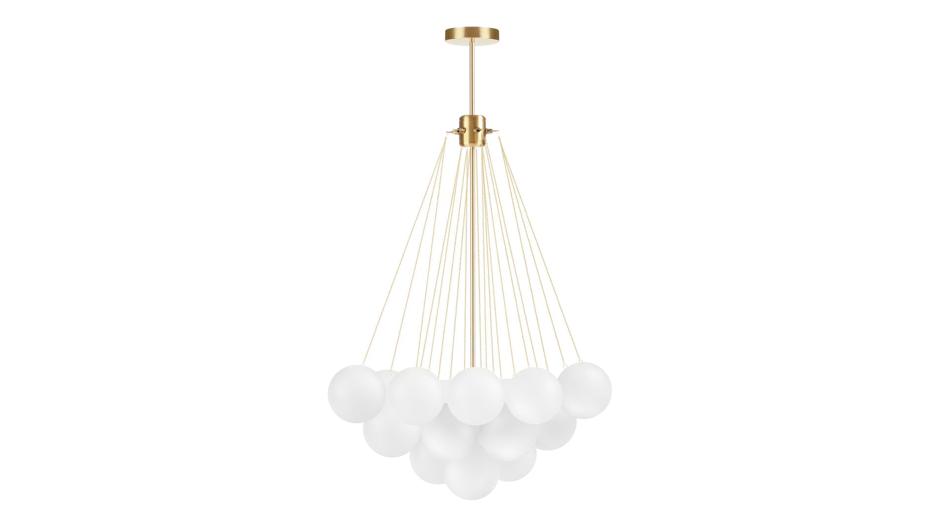 CloudCloud - Cloud Chandelier, Small, Gold and Frosted Glass
