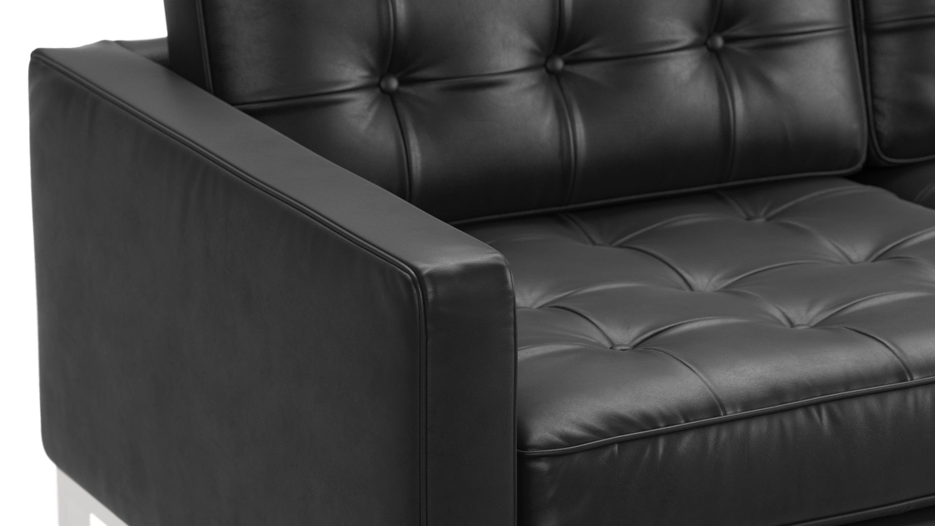 FlorenceMidnight Black Premium Leather