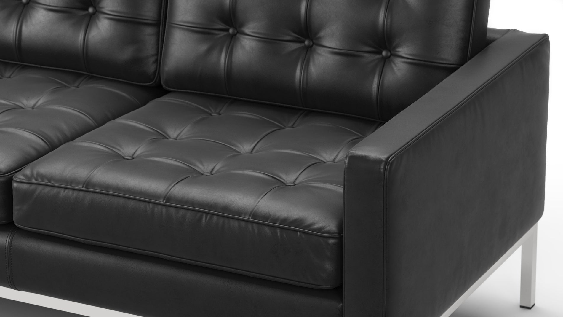FlorenceMidnight Black Premium Leather