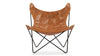 Butterfly - Butterfly - Butterfly Chair, Distressed Brown Premium Leather - Image 1