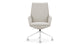 Mies - Mies - Mies Desk Chair, Light Gray Brushed Weave - Image 1