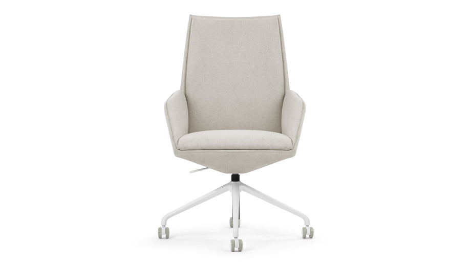 MiesMies - Mies Desk Chair, Light Gray Brushed Weave