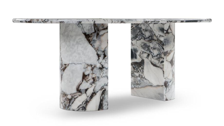 DanteDante - Dante Dining Table, Modellato Marble, 196cm