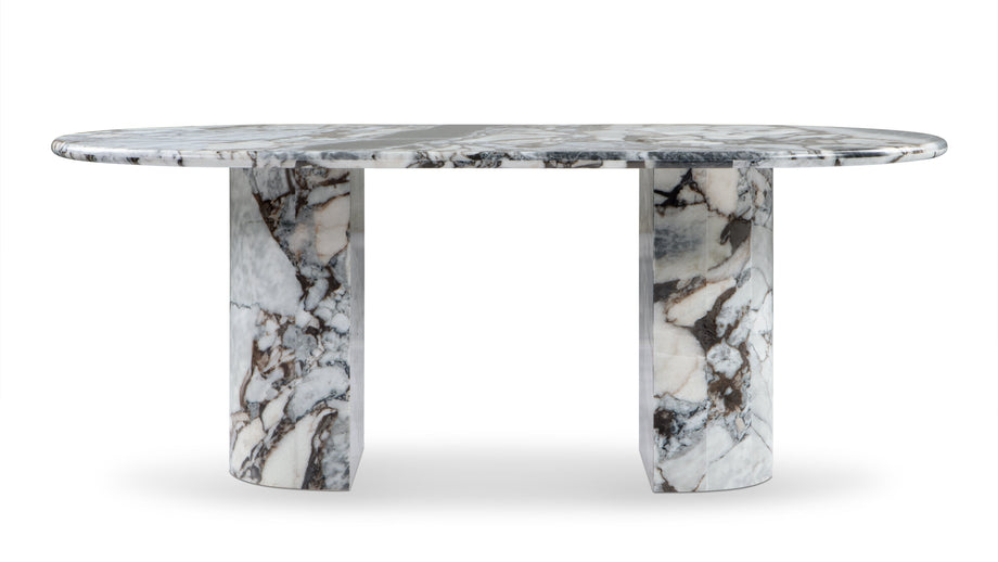 DanteDante - Dante Dining Table, Modellato Marble, 196cm