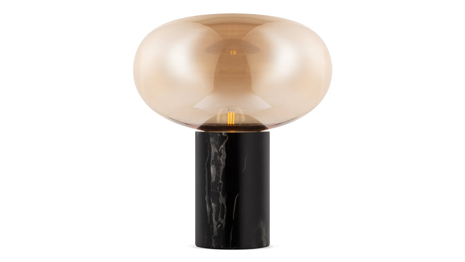 KarlKarl - Karl Table Lamp, Amber Glass and Black Marble