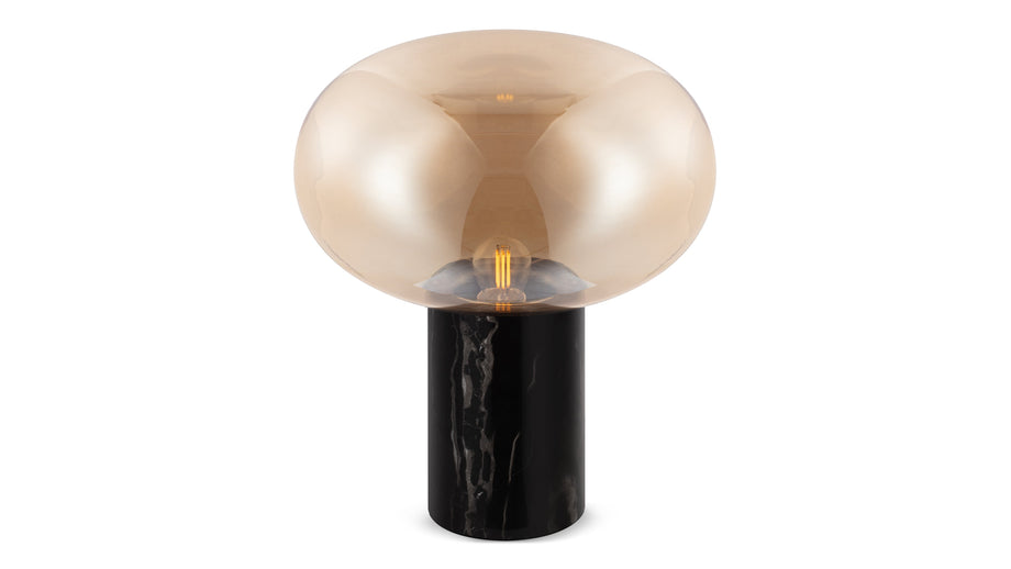 KarlKarl - Karl Table Lamp, Amber Glass and Black Marble