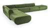 Leo - Leo - Leo Sectional, Left Corner, Lichen Plush Velvet - Image 5