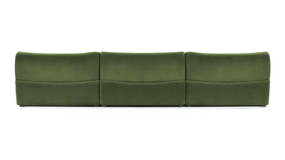 LeoLeo - Leo Sectional, Left Chaise, Lichen Plush Velvet