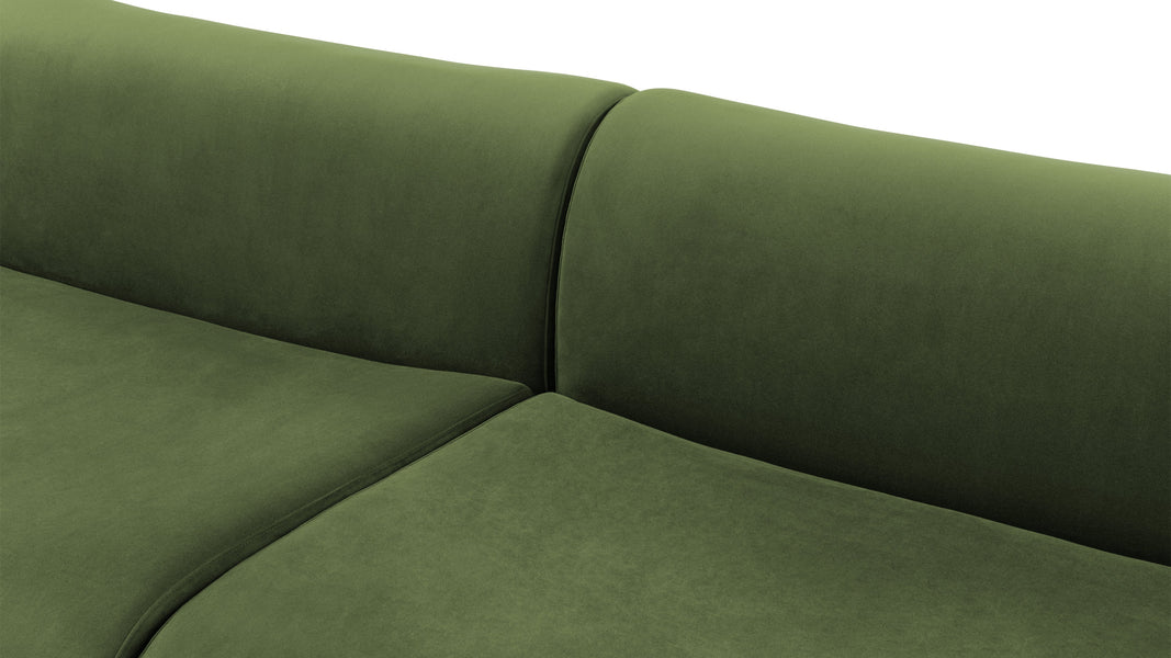 LeoLeo - Leo Two Seater Sofa, Lichen Plush Velvet