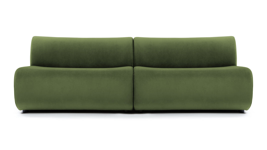 LeoLeo - Leo Two Seater Sofa, Lichen Plush Velvet