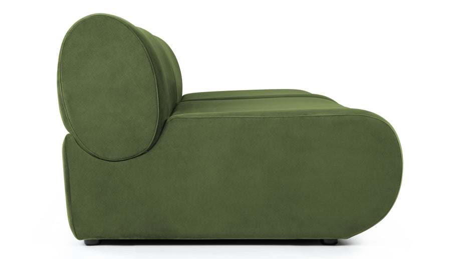 LeoLeo - Leo Two Seater Sofa, Lichen Plush Velvet