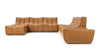 Tyge - Tyge - Tyge Sectional, Large Right Corner, Bourbon Vegan Leather - Image 1