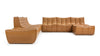 Tyge - Tyge - Tyge Sectional, Large Left Corner, Bourbon Vegan Leather - Image 1