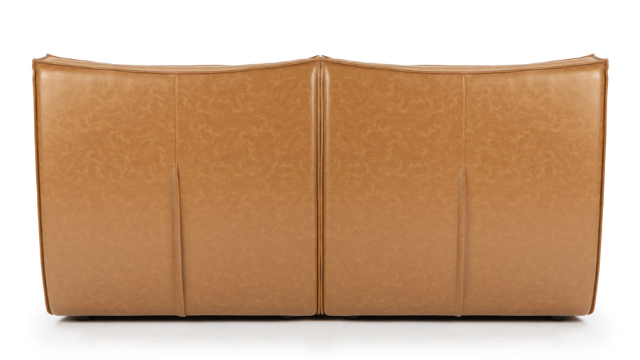 TygeTyge - Tyge Two Seater Sofa, Bourbon Vegan Leather