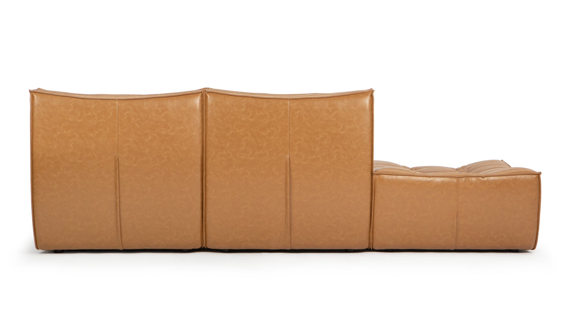 TygeTyge - Tyge Open End Sofa, Left, Bourbon Vegan Leather