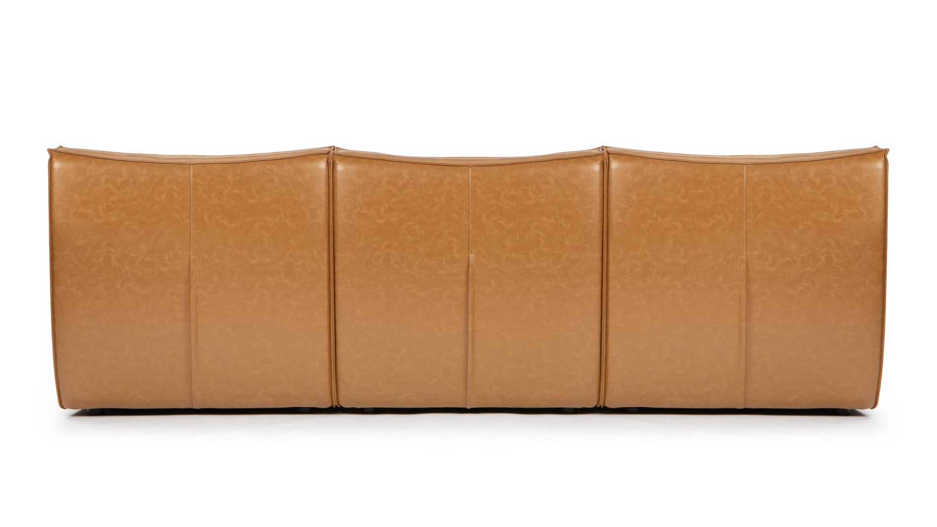TygeTyge - Tyge Three Seater Sofa, Bourbon Vegan Leather