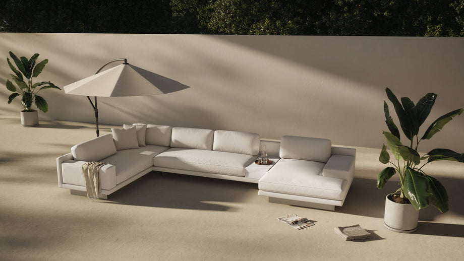 AlessioAlessio - Alessio Outdoor Sectional, Large Left Corner, Shell Performance Weave