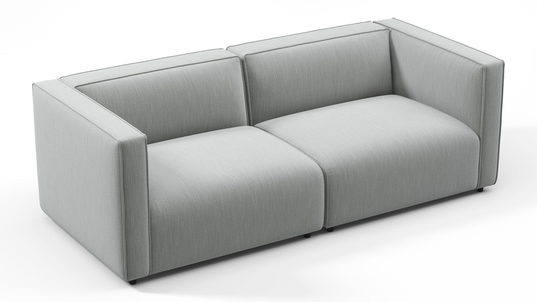 BondBond - Bond Outdoor Two Seater Sofa, Dove Grey Performance Weave
