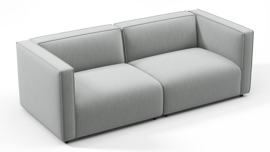 BondBond - Bond Outdoor Two Seater Sofa, Dove Grey Performance Weave