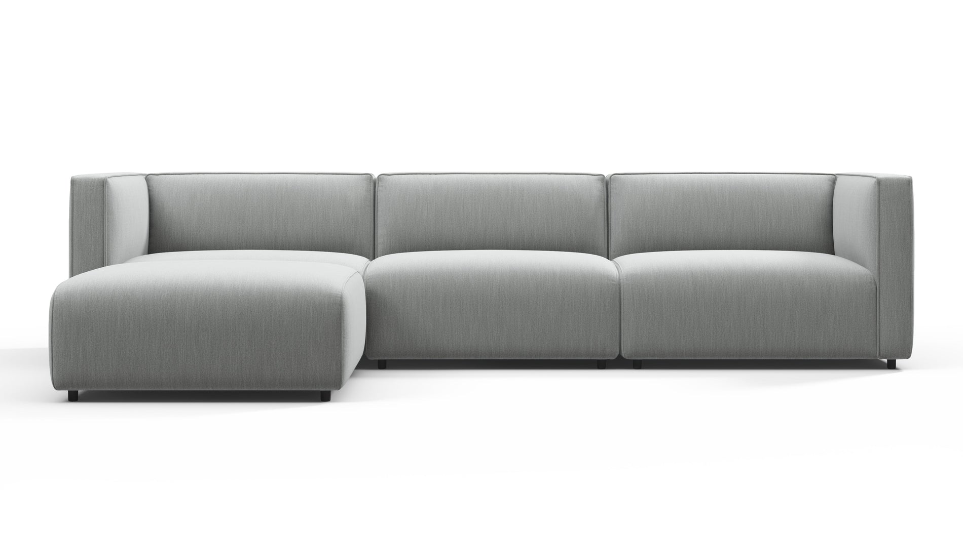 BondBond - Bond Outdoor Sectional, Left Chaise, Dove Grey Performance Weave