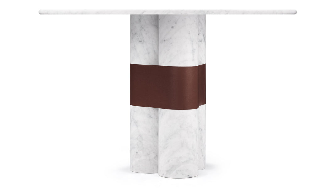 FirelliFirelli - Firelli Round Dining Table, Carrara Marble, 119cm