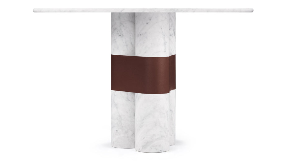 FirelliFirelli - Firelli Round Dining Table, Carrara Marble, 119cm