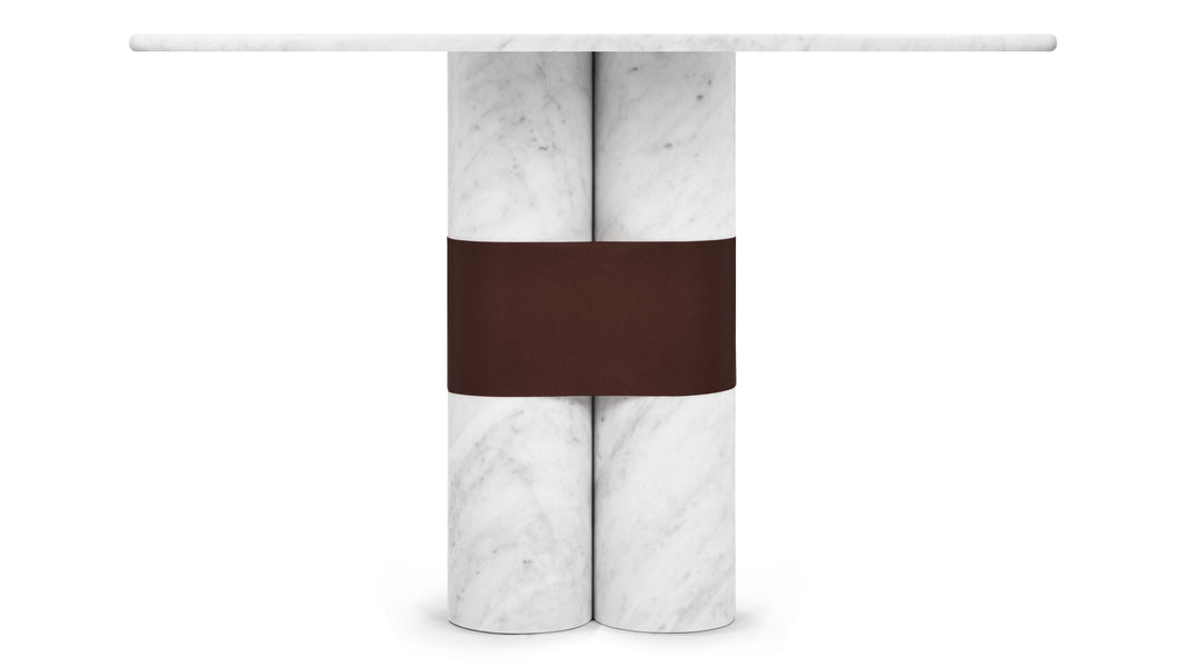 FirelliFirelli - Firelli Round Dining Table, Carrara Marble, 119cm